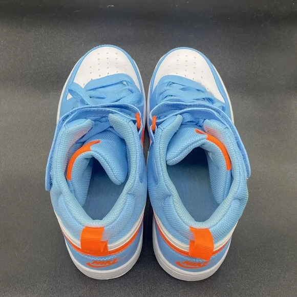 Nike Court Burough Mid 2 BG HF4791 407 NEW 7Y aquarius blue total orange - Picture 7 of 10